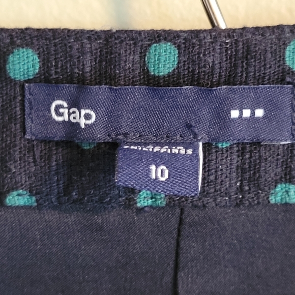 GAP Navy and Green Polka dot Pencil Skirt, 10 - Picture 4 of 7